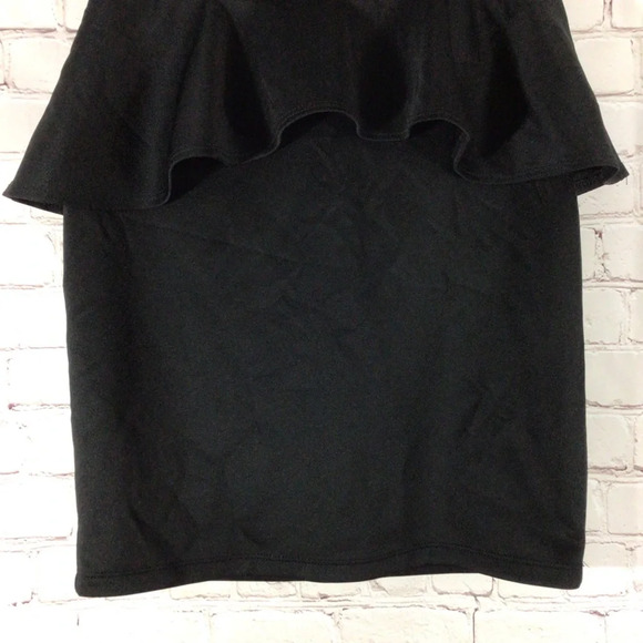 Charlotte Russe Black Ruffle Peplum Mini Skirt - Picture 3 of 9